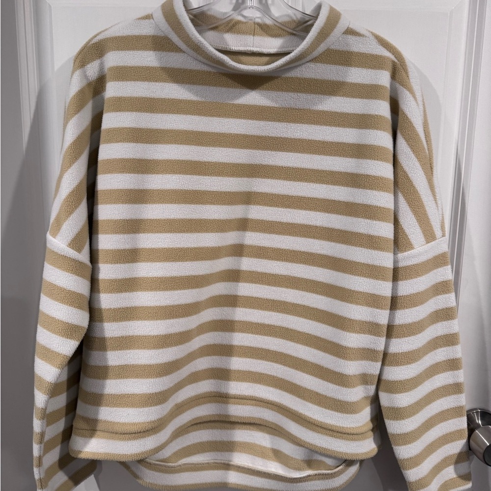 Striped Beige and White